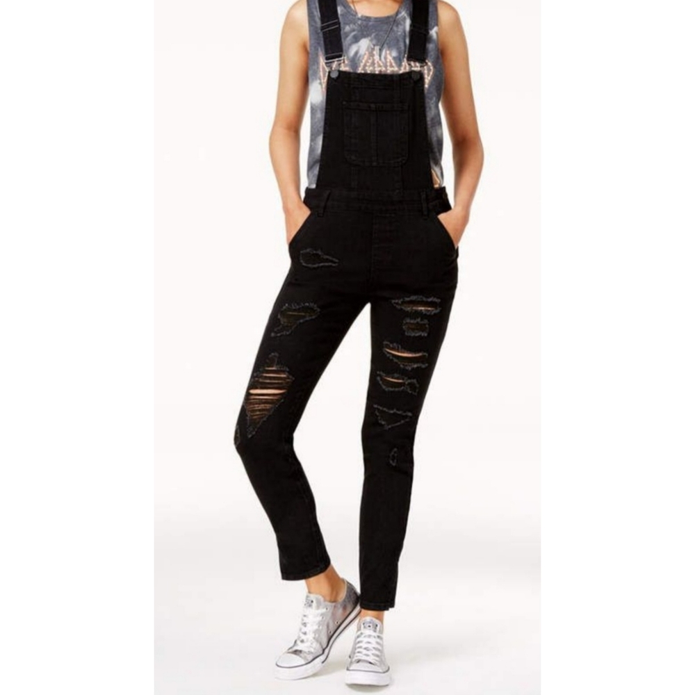 🆕️ Dollhouse Distressed Black Overall Pants